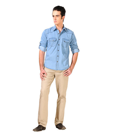 Denim shirt khaki deals pants