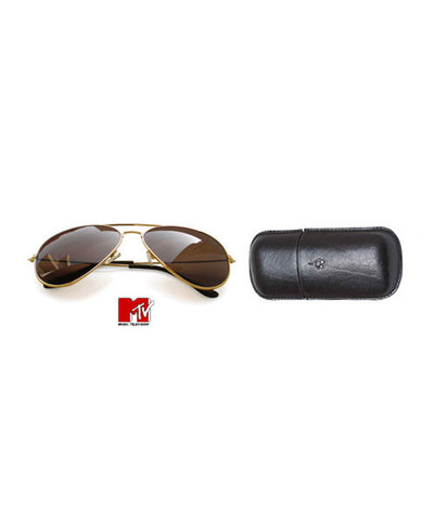 MTV Brown Aviator Sunglasses and Sunglasses Cover Combo!