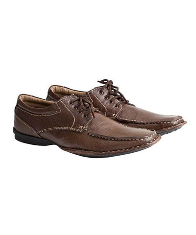Yepme Brown Leather Lace Shoes