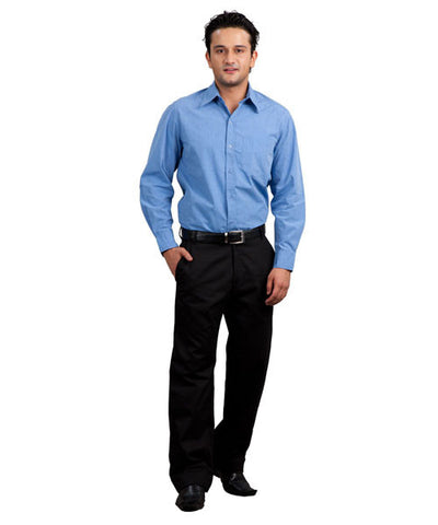 Yepme Ocean Blue Shirt with Black Trouser & Slip On Shoes