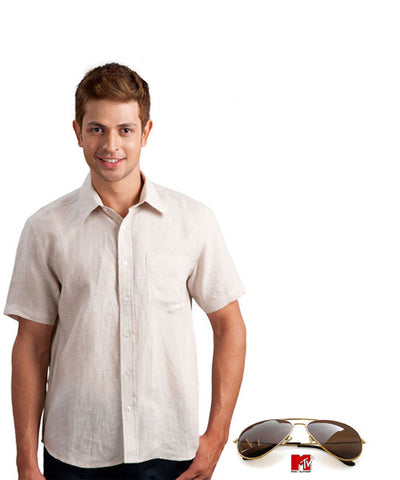 Yepme Linen Khaki Shirt and MTV Sunglasses Combo!