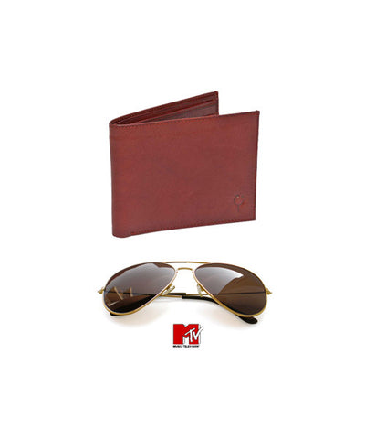 Yepme Brown Wallet and MTV Sunglasses Combo!