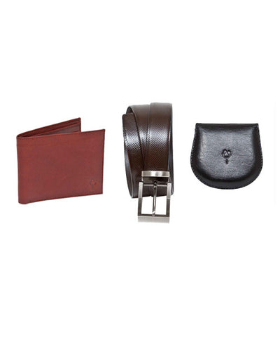 Yepme Brown Wallet, Brown Belt and Coin Holder Combo!