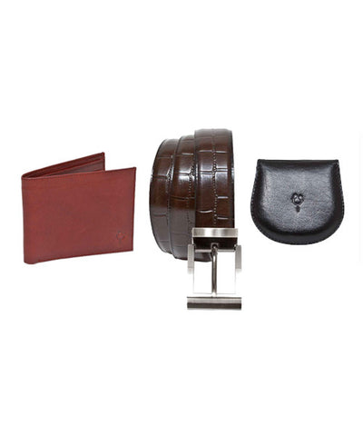 Yepme Brown Wallet, Brown Belt and Coin Holder Combo!