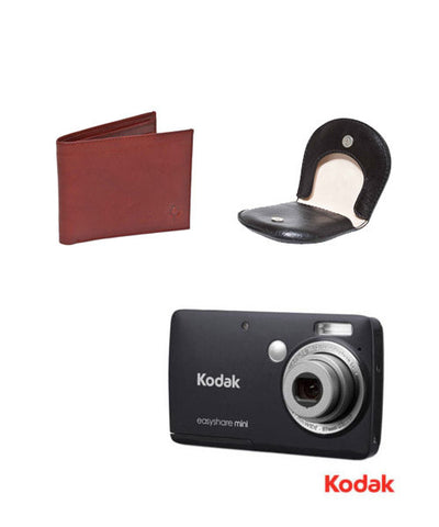 Kodak M200 Mini Camera, Coin Holder and Brown Wallet Combo!
