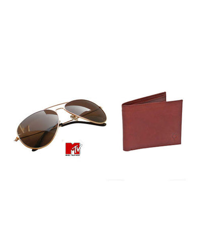 MTV Sunglasses and Yepme Brown  Wallet Combo!