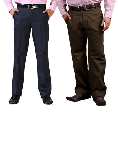 Yepme Formal Brown Trousers and Yepme Office Formal Black Trousers Combo!